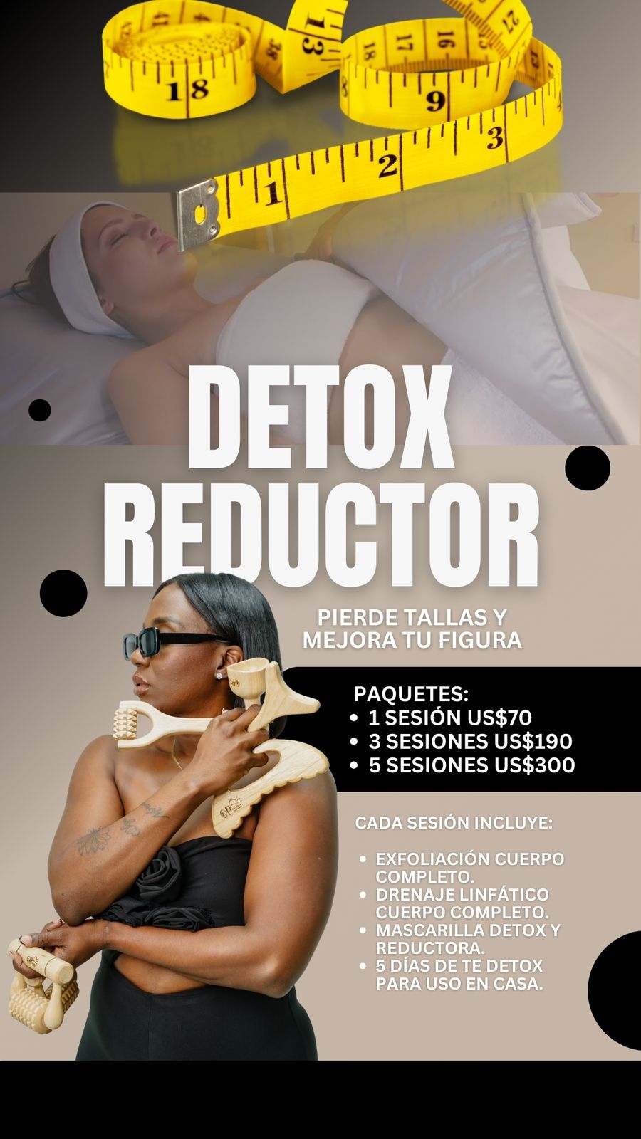 Detox Reductor ( Cuerpo Completo ) 3 Sesiones